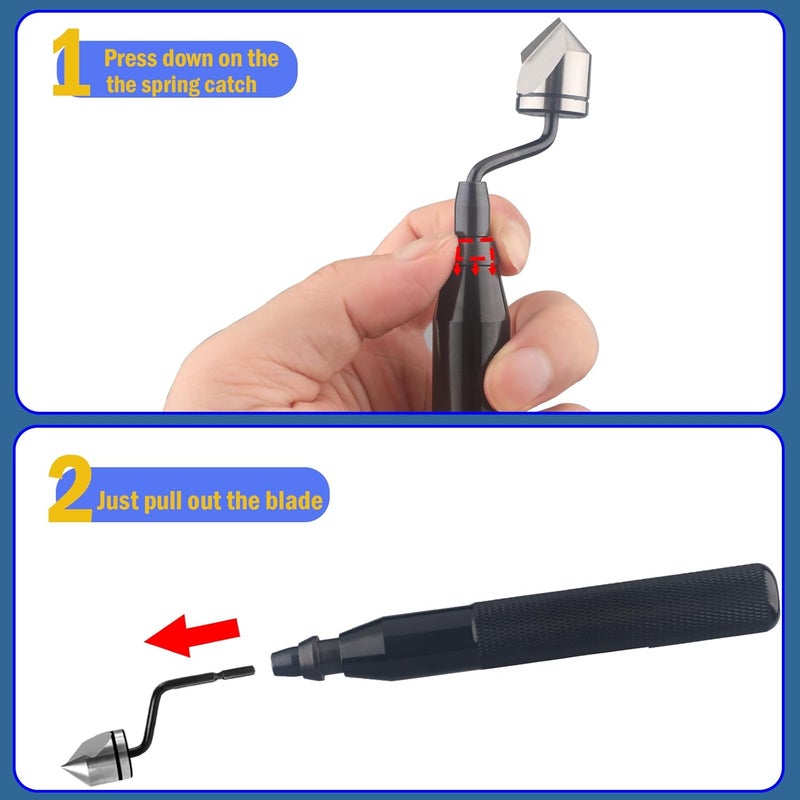Askwhy Deburring Countersink Tool Set, RD16.5-BC1651 Countersink Hand Reamer, Great Burr Remover Hand Tool for Wood, Plastic, Aluminum, Copper and Steel - Image 4